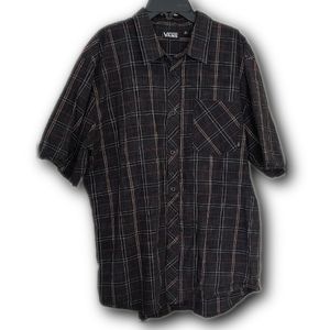 MENS: Vans Plaid Button-Front Shirt